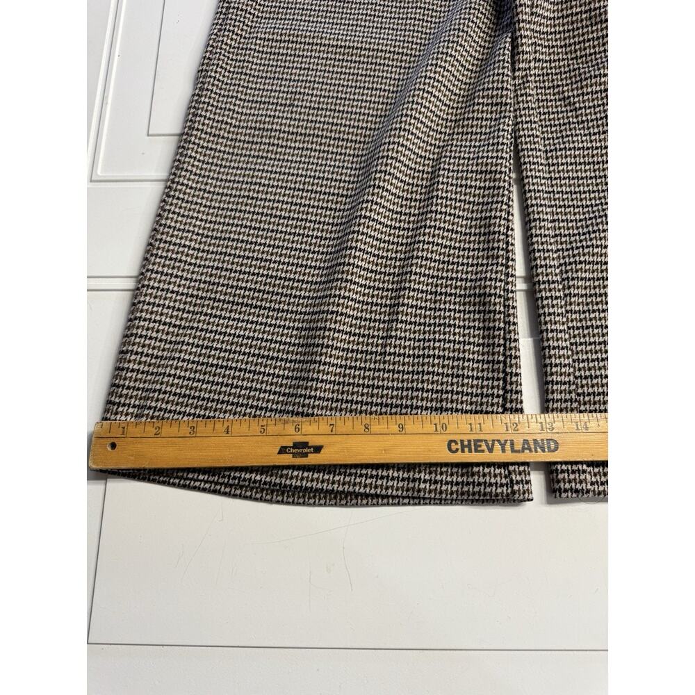 Vince Camuto Women's Houndstooth Heritage Check Wide Leg Cropped Trousers Size 4 - Picture 4 of 8